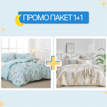1+1 единичен спален комплект микросатен Тея с цветя и Елизиум