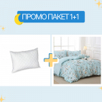 Възглавница и единичен спален комплект микросатен Тея с цветя