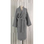 Вафлен халат Sweet с шал яка Dark grey Вафлен халат Sweet с шал яка Dark grey