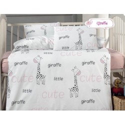 Бебешки спален комплект от 100% Памучен Ранфорс Patik With Giraffe 
