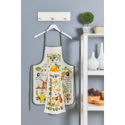 Комплект от престилка и кърпа за кухня Olives