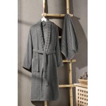 Подаръчен комплект халат с шал яка и кърпа Anthracite Подаръчен комплект халат с шал яка и кърпа Anthracite