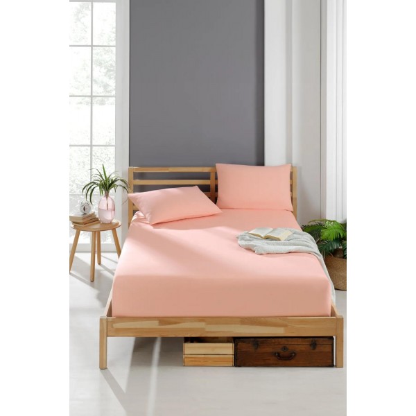 Памучен спален комплект от две части 160/200 Peach