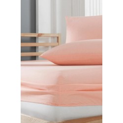 Универсален чаршаф с ластик 90/200 от 100% Ранфорс Памук Peach