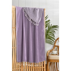 Памучна кърпа тип пещемал за сауна, спа и уелнес 90/170 Lavender