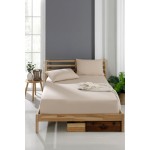 Памучен комплект спално бельо от две части Beige