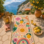 Плажна кърпа от памук Amalfi – стилен летен дизайн. Плажна кърпа от памук Amalfi – стилен летен дизайн.