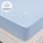 Непромокаем чаршаф с ластик Lara Blue 160x200x25 см