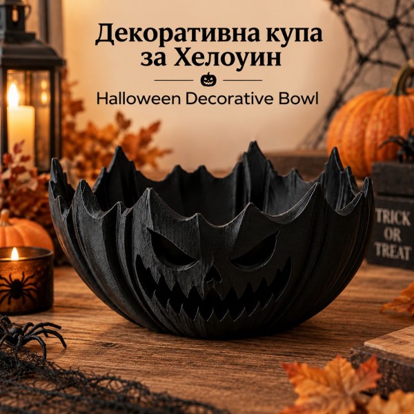 Декоративна купа за Хелоуин - черна