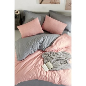 Двоен комплект спално бельо с две лица Tea Rose&Latte