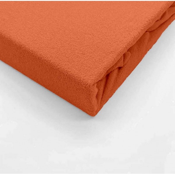 Хавлиен комплект чаршаф с ластик 90/200 + калъфка Orange