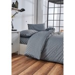 Комплект спално бельо от фин памук Anthracite Stripe