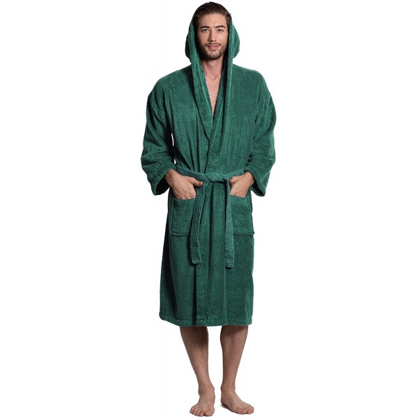 Памучен халат за баня с качулка Dark green Памучен халат за баня с качулка Dark green