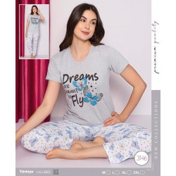 Демисезонна дамска пижама XL Butterflies