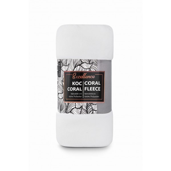 Луксозно одеяло от 100% Корал Флийс 150/200 White