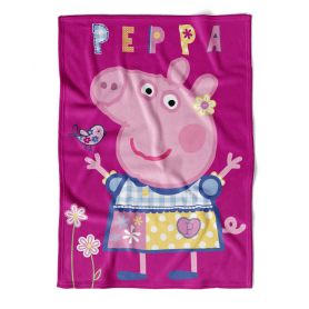 розово детско одеяло 110/140 - Peppa Pig