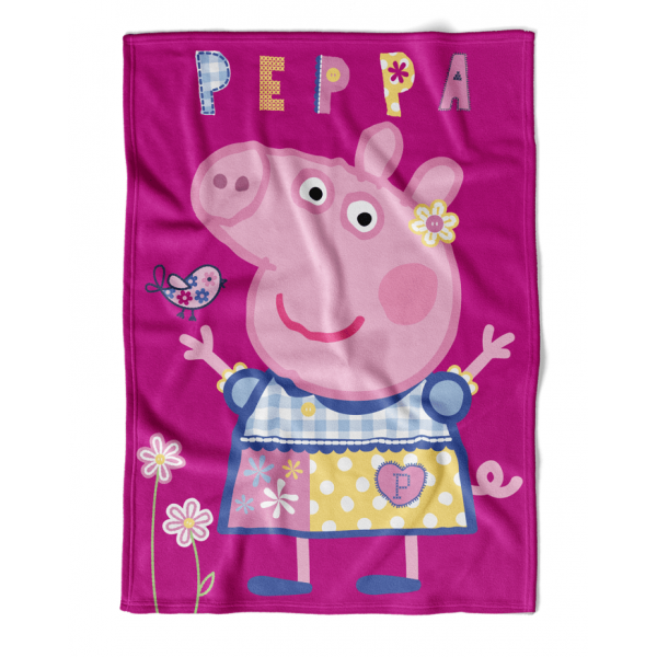 розово детско одеяло 110/140 - Peppa Pig