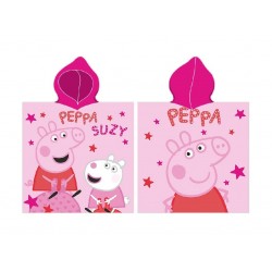 Детско пончо за плаж и СПА Peppa Pig and Susie