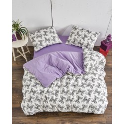 Единичен комплект спално бельо от 100% Фин Памук Butterflies