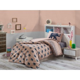 Единичен спален комплект от ранфорс памук Sweet Elephant