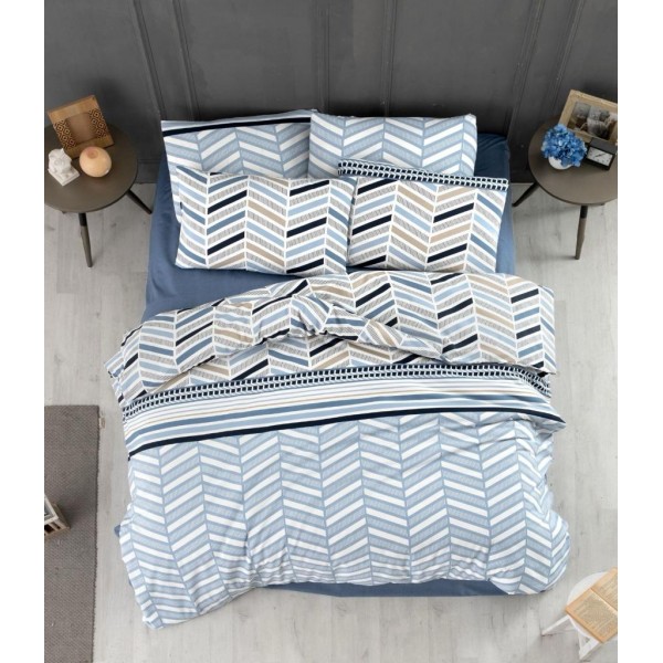 Единичен комплект спално бельо в кутия Chevrons