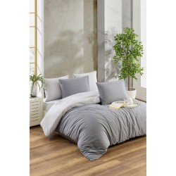 Единичен комплект спално бельо от ранфорс памук Light Grey