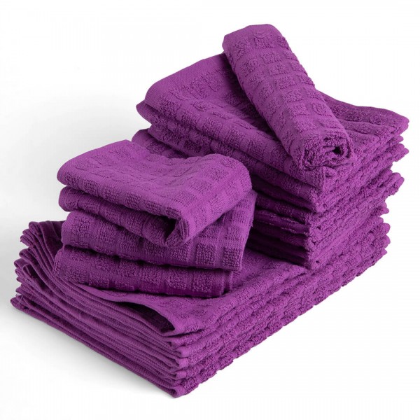 Икономичен сет от десет хавлиени кърпи 380гр./кв.м. Purple 25/25 Икономичен сет от десет хавлиени кърпи 380гр./кв.м. Purple 25/25