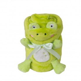 3D одеяло с играчка 2 в 1 - 100% Плюш - Little Frog