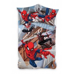 Сатениран комплект спално бельо с 3D принт Spiderman