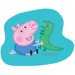 Забавна декоративна възглавничка Pepрa Pig Turquoise