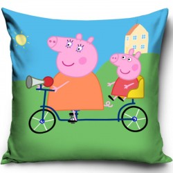 Забавна декоративна възглавничка Pepрa Pig Вicycle