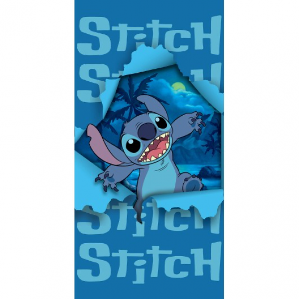 Плажна хавлиена кърпа Stitch Blue от мек памук
