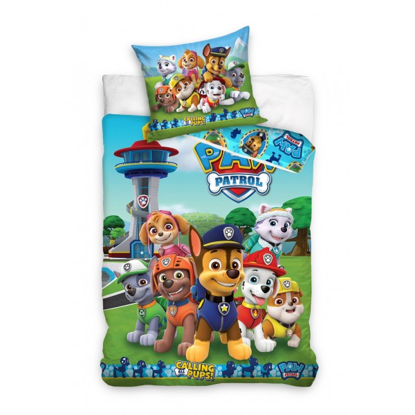 Забавен спален комплект 3D - 100% Ранфорс Памук - Paw Patrol Calling