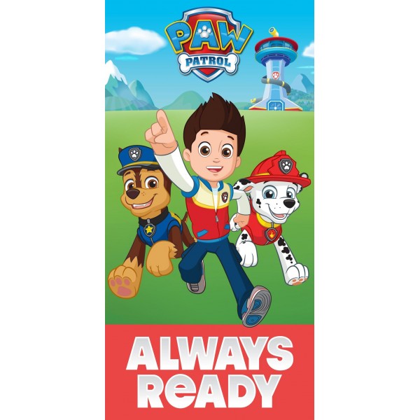 Ярка кърпа за плаж 3D - 100% Памук - Paw Patrol Ready To Go 2