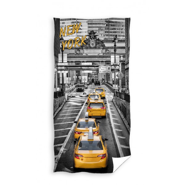 Модерна кърпа за плаж 3D - 100% Памук - New York Модерна кърпа за плаж 3D - 100% Памук - New York