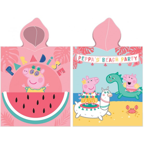 Забавно плажно пончо 50/115 - Peppa Pig Pink