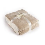 Меко бутиково шерпа одеяло Рure Collection 200/200 Taupe