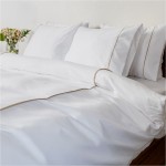 Единично спално бельо Premium Style бежово – памучен сатен