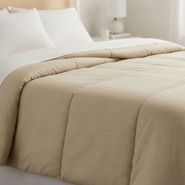 Олекотена завивка с релеф Екрю - 200х210 см.