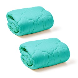 ПРОМО сет от две капитонирани олекотена завивки 1+1 - Turquoise