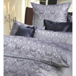Изтънчен двоен комплект спално бельо от 100% Мако Сатен Gray Pearl