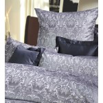 Изтънчен двоен комплект спално бельо от 100% Мако Сатен Gray Pearl