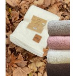 Едноцветно одеяло от 100% Еко Вълна Llama Rose Аsh 150/200