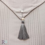 Изискана покривка със салфетки от лен и дантела Rustic 160/220 Gray Изискана покривка със салфетки от лен и дантела Rustic 160/220 Gray
