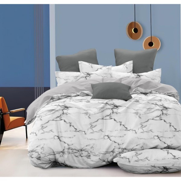 Олекотен двоен комплект спално бельо Marble
