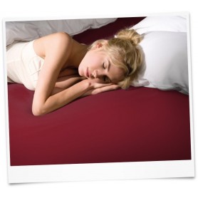 Чаршаф с ластик делукс Glamour 120/200 Bordeaux
