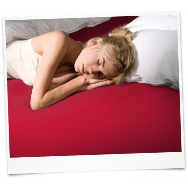 Чаршаф с ластик делукс Glamour 120/200 Raspberry