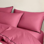 Сатенен комплект от пет части с олекотена завивка Fuchsia