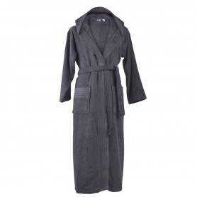 Хавлиен халат с качулка 430 гр./кв.м. от памук - Yaco Charcoal