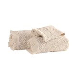 Малка кърпа за баня с дантела и ресни 30/50 - 100% Натурален Памук - Eko Ivory